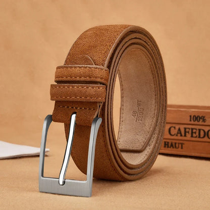 New Style Fashion Brand Welour Genuine Leather Belt For Jeans Leather Belt Men Mens Belts Luxury Suede Belt Straps