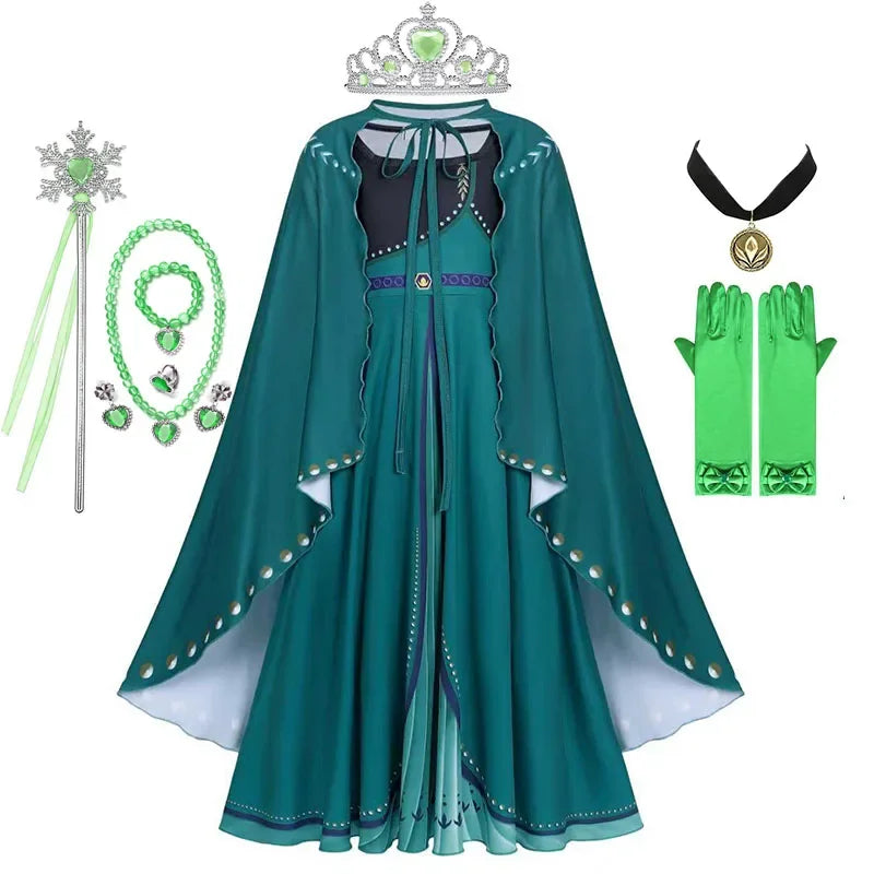 Frozen Snow Queen Elsa Anna Dresses for Girls Costumes Kids Cosplay Princess Children Gowns Clothes Party Dresses Outfits