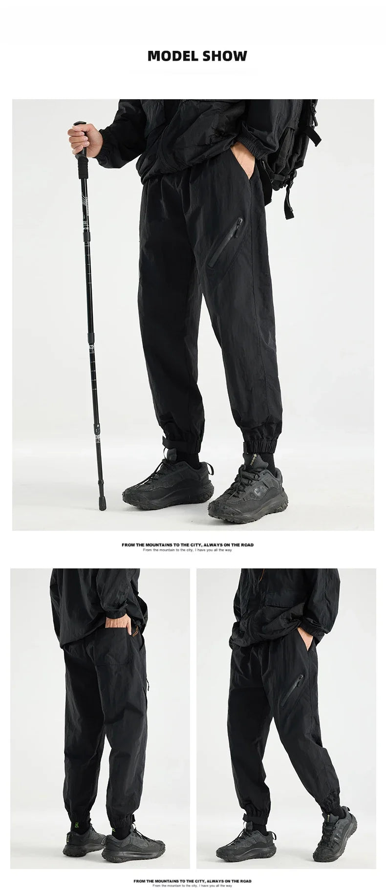 Men's Water-repellen Hiking Pants Quick Drying Fashion Cargo Pants Breathable Trousers Fishing Camping Outdoor Sport Pants