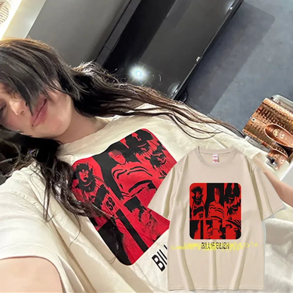 Hit Me Hard and Soft Do You Know To How Bend Same Style Print T-shirts Men Women Fashion Pop Music T Shirts Oversized T-shirt