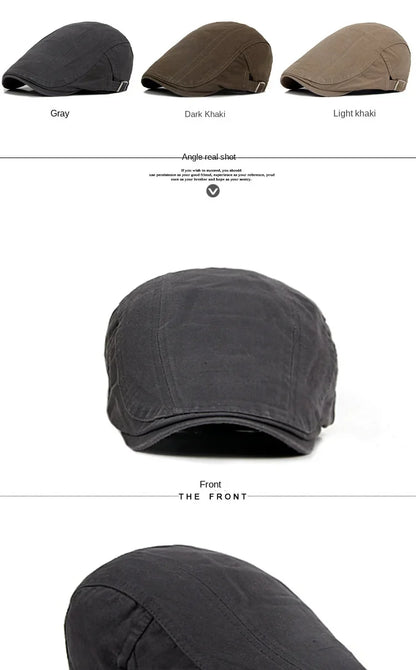 Men Women Cotton Flat Ivy Newsboy Hat Cotton Gatsby Cabbie Cap Fashion Vintage Kpop Headwear Adjustable