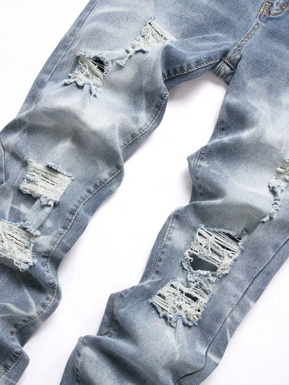 Fashion Men's Jeans Pants Stretch Blue Skinny Jeans For Men Casual Slim Fit Denim Pants Korean Style Male Trousers Jeans