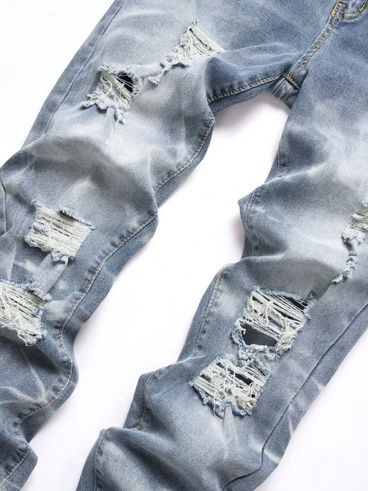 Fashion Men's Jeans Pants Stretch Blue Skinny Jeans For Men Casual Slim Fit Denim Pants Korean Style Male Trousers Jeans