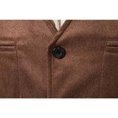 Man Vest Vintage Solid Single-breasted Male Waistcoat Slim V-neck Sleeveless Business Casual Versatile Men Suit Vest