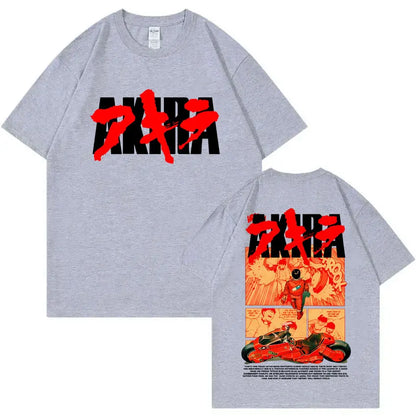 Japanese Science Fiction Cartoon Movie Anime Akira Shotaro Kaneda Graphic T Shirts Men Women Cotton Vintage Oversized T-shirts