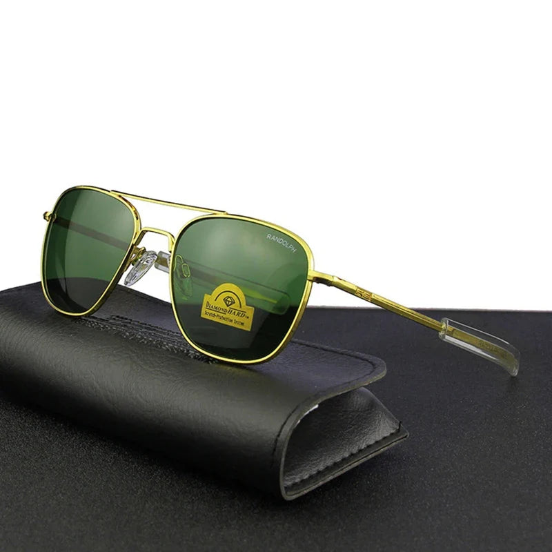 RE Pilot Sunglasses Men Top Quality Brand Designer AGX Tempered Glass Lens AO Sun Glasses Male