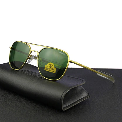 RE Pilot Sunglasses Men Top Quality Brand Designer AGX Tempered Glass Lens AO Sun Glasses Male