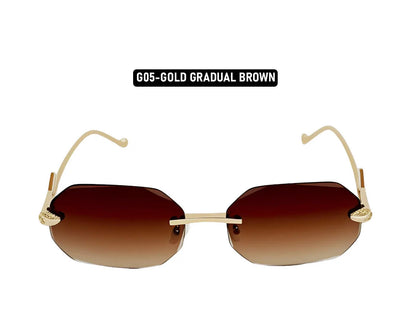 Fashion Rimless Sunglasses Women 2026 Oval Glasses Luxury UV400 Protection Dropshipping Lentes De Sol Mujer Lunette Soleil Femme