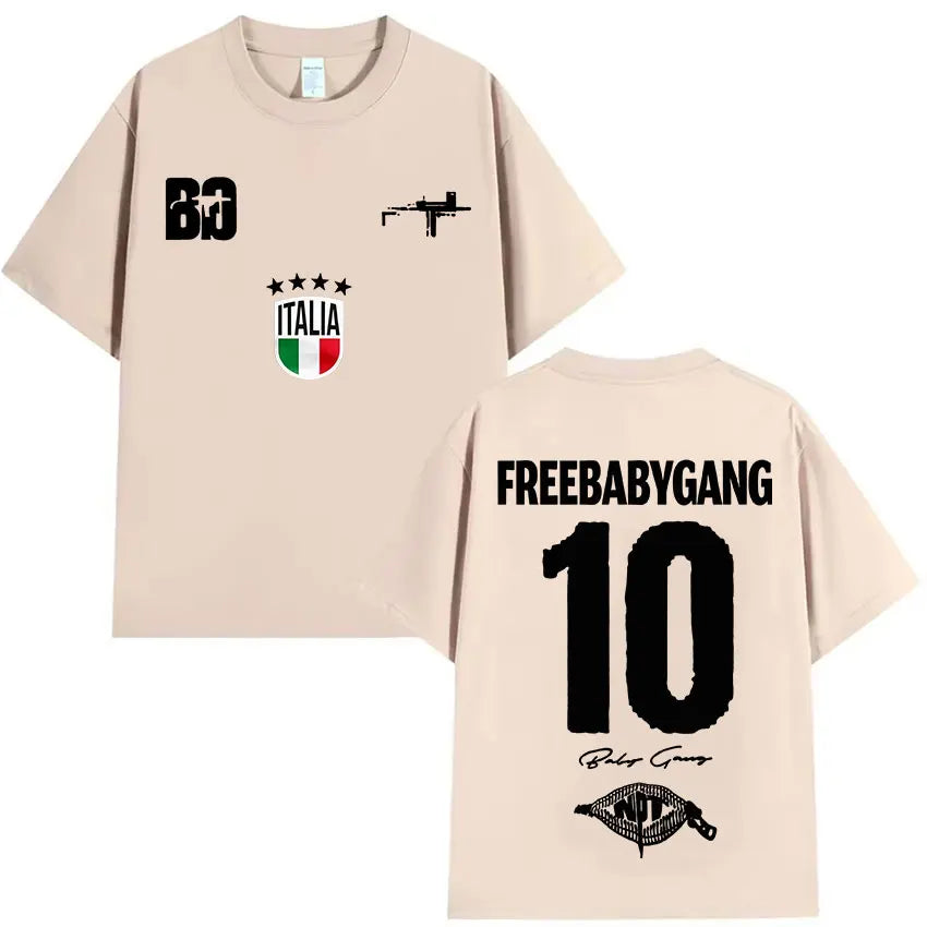Rappeur Baby Gang Tour 2025 Album Merch T-shirts Men Women Clothing Hip Hop Oversized T Shirt Summer Casual Short Sleeve T-shirt
