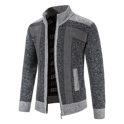 Autumn Spring Sweater Men's Cardigan Zip Up Turtleneck Jacket Y2K Sweatshirt Winter Hombre Cold Coat Knitted Jumper Sweatercoat