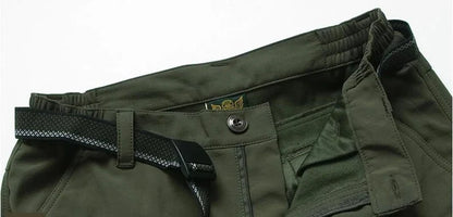 New Tactical Pants Men Winter Outdoor Work Casual Cargo Trousers Waterproof Fleece-lined Pants Elastic Hiking Traveling Workwear