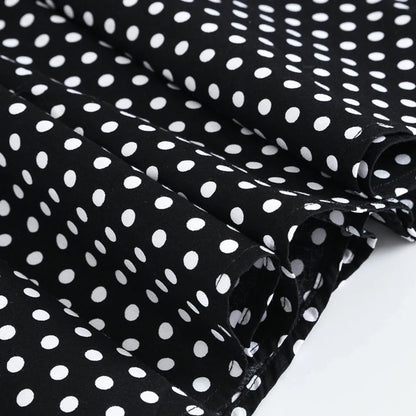 LPATTERN Girls' Vintage Rockabilly Dress Party Retro Polka Dot Floral Pattern A-line Dresses Pleated Skirt Knee-Length for 4-10Y