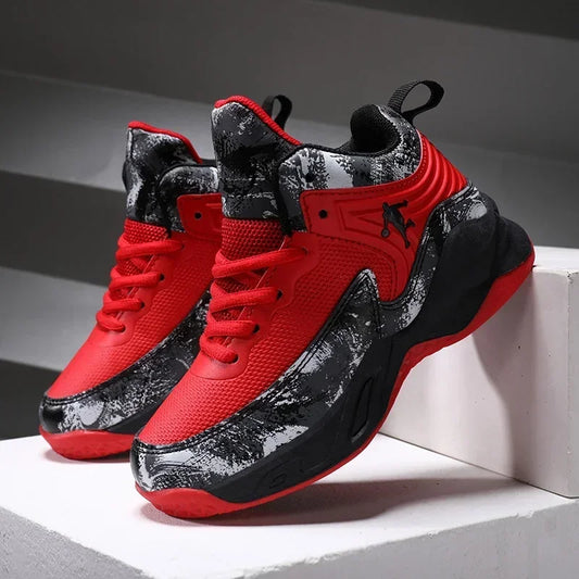 Basketball Shoes for Kids Sneakers New Boys Brand Thick Sole Non-slip Children Sports Shoes Child Boy Basket Trainer Shoes