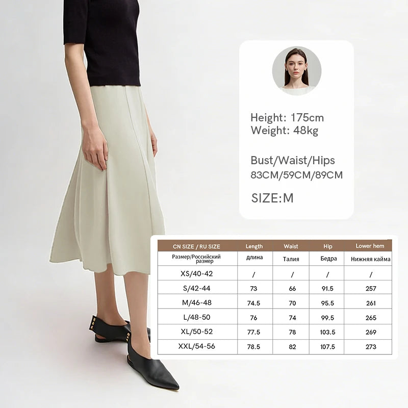 Women's Skirt 2026 Summer New Elegant Office Solid High Waist Mermaid Skirt Casual Loose Versatile Woman Clothes 12622093