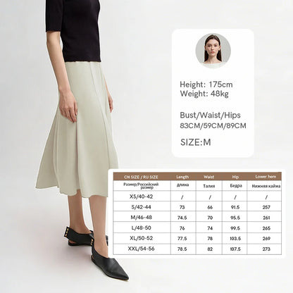 Women's Skirt 2026 Summer New Elegant Office Solid High Waist Mermaid Skirt Casual Loose Versatile Woman Clothes 12622093
