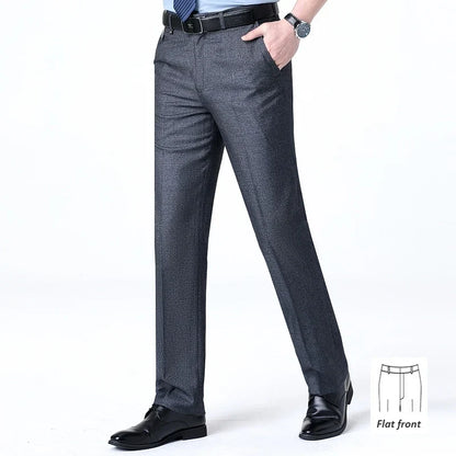 Brand New High-end Men's Wool Pants -Wool Blend Thin Fabric for Summer,Business Formal Dress Pants,Wool Blend Trousers