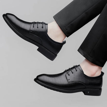 New Mens Formal Business Oxford Shoes Classic Leather Dress Shoes Wedding Office Casual Footwear Derby Shoes Male Sneakers