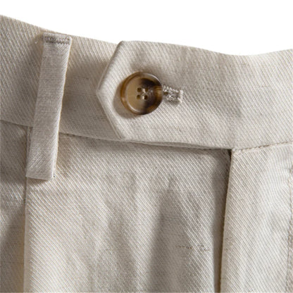 Men's Comfortable Elastic Waist Shorts Solid Color Cotton Linen Blend Multi Pocket Breathable Quick Dry Summer Shorts