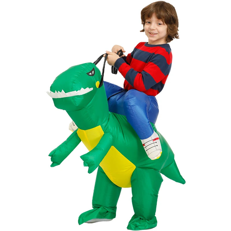 Kids Child Dinosaur Inflatable Costume Unicorn Dress Suits Anime Purim Halloween Party Cosplay Costumes for Boys Girls