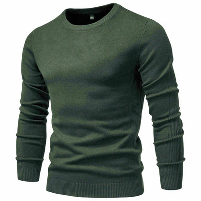 2021 New Winter Thickness Pullover Men O-neck Solid Color Long Sleeve Warm Slim Sweaters Men Men's Sweater Pull Male Clothing
