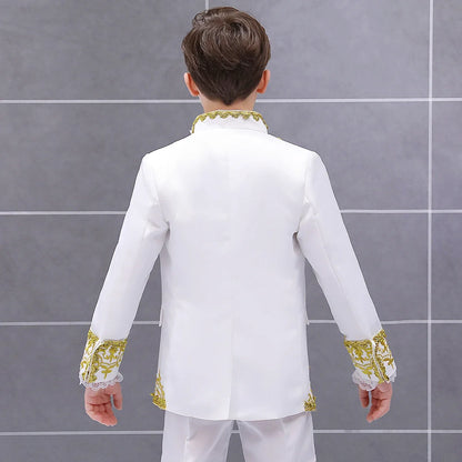 Boys Suit kids Prince Costume Halloween Carnival Outfit Teenager Wedding Photography Graduation Prom Birthday Party Gift Tuxedo