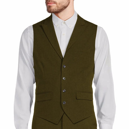 Men Vest Gray Single Button With Lapel Solid Waistcoat For Wedding Banquet Party Office Business Work Daily Men Suit Vest