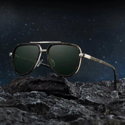 2026 New Fashion Toad Sunglasses Men Retro Trend Sun Glass Male Double Beams Shades Classic Goggle UV400 Gafas De Sol Hombre