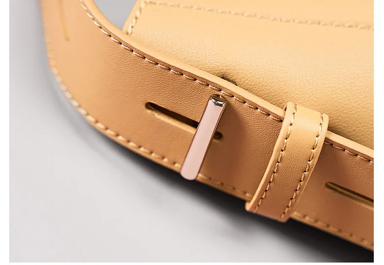 Ladies' Split Leather Bucket Shoulder Bags Female Commute Shopping Messenger Bags Adjustable Shoulder Strap Women Casual Handbag
