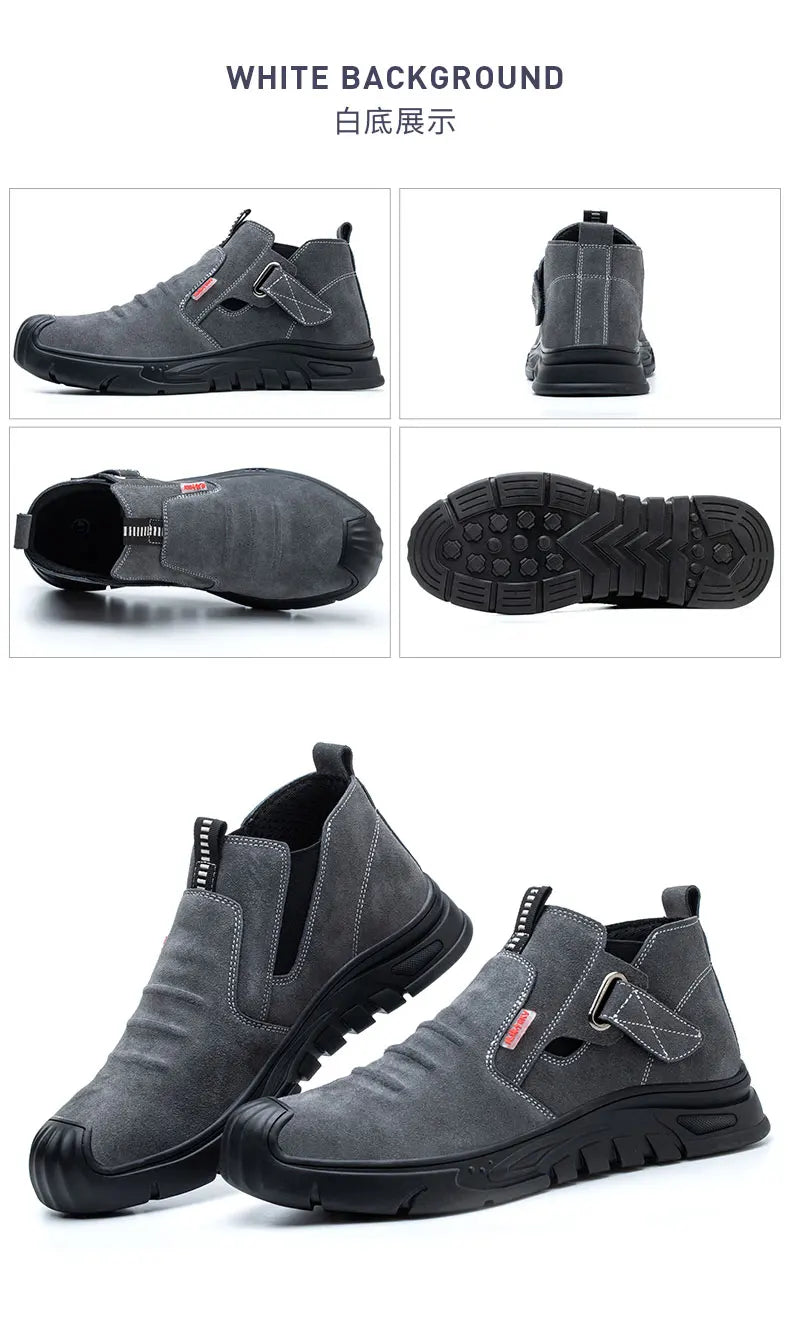 Fashipn 2026 Work Sneakers Men Indestructible Steel Toe Work Shoes Safety Boots For Men Anti-puncture Electric Welding Shoes