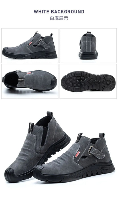 Fashipn 2026 Work Sneakers Men Indestructible Steel Toe Work Shoes Safety Boots For Men Anti-puncture Electric Welding Shoes