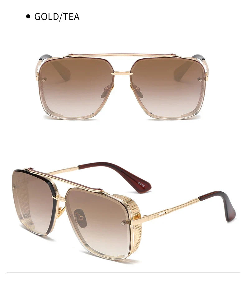 Steampunk Sunglasses For Men 2023 Punk Sunglasses Women Vintage Fashion Glasses Luxury Retro Square Shades Trending Gafas De Sol