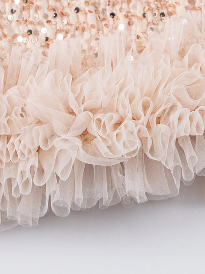 Girls Halloween Sequined Vest Skirt Princess TuTu Dress Children's Birthday Party Christmas Fluffy Dress Mesh Skirt Dresses L465