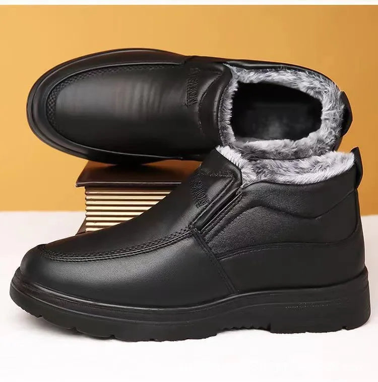 Boots men's snow outdoor  shoes men's winter boots hiking ankle boots waterproof  shoes work  2025