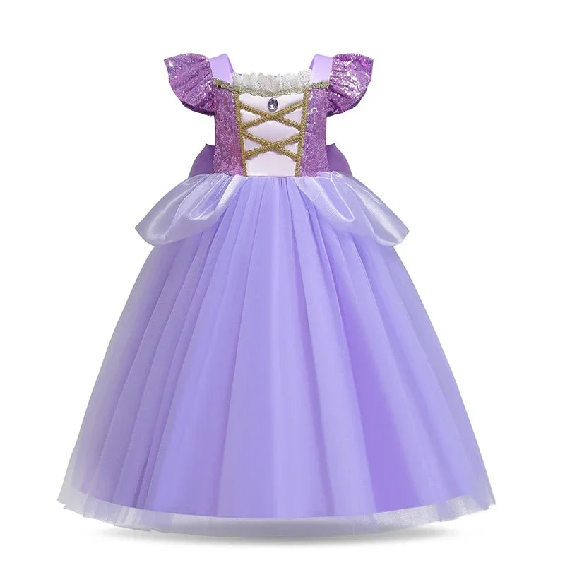 Deluxe Elegant Cinderella Princess Ball Gown Fancy Birthday Cinderella Party Dress Vestidos Costume Play Carnival Apparel