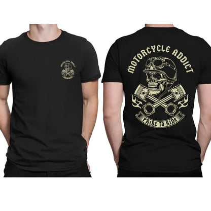 New men's fashionable summer horror skull print comfortable and breathable round neck Thsirt outdoor casual party top