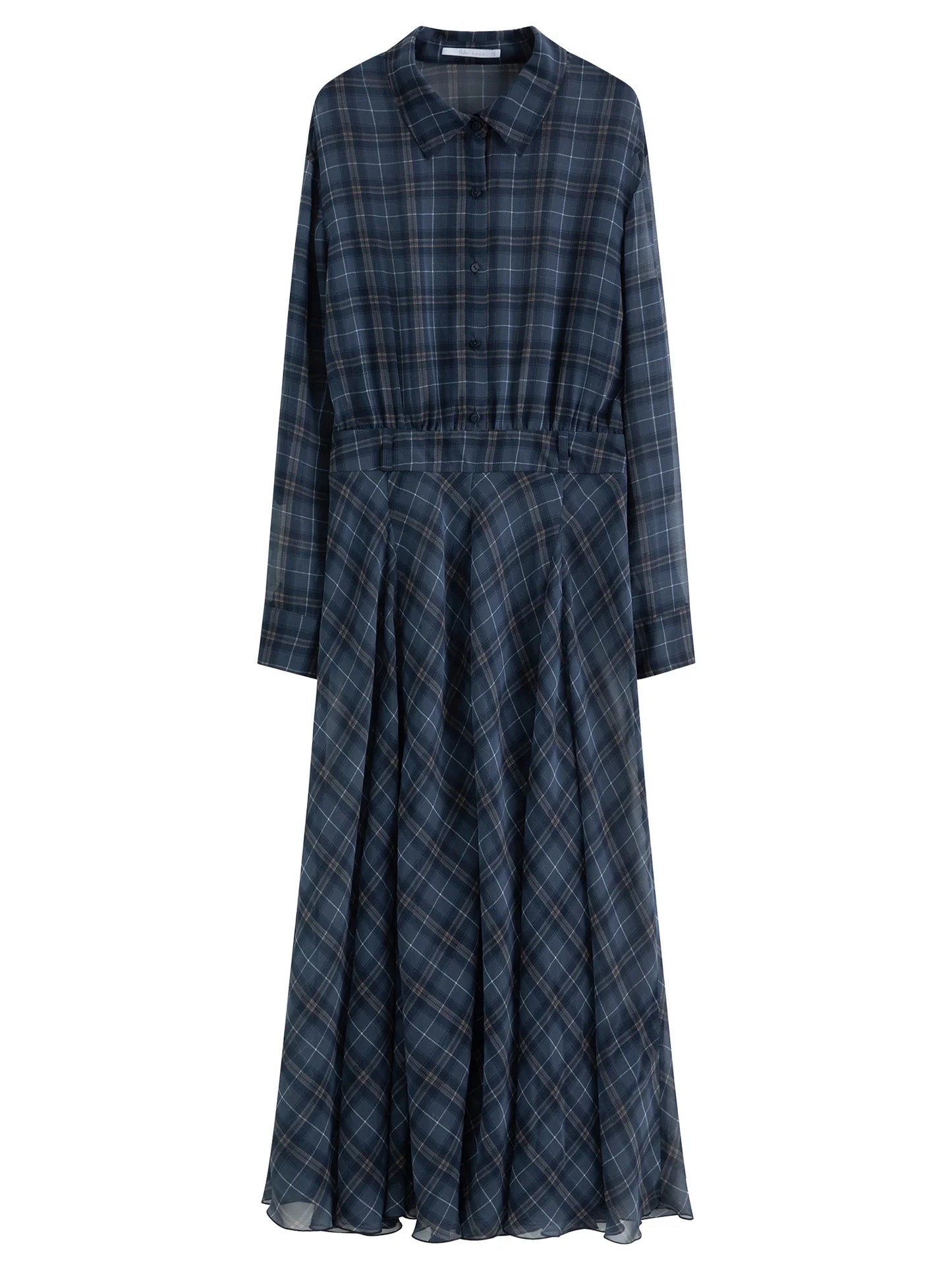 Retro Checkered Elegant Commuter Dress for Women Spring 2026 New Arrival Quick-Drying Easy-Care WIth Inner camisole Dress
