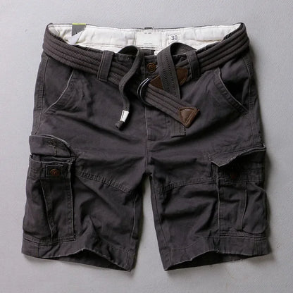 Cargo Short Men 2024 Fashion Luxury Brand Designer Summer Quality Breeches Bermuda Male Cotton Multi Pocket Retro Casual Shorts