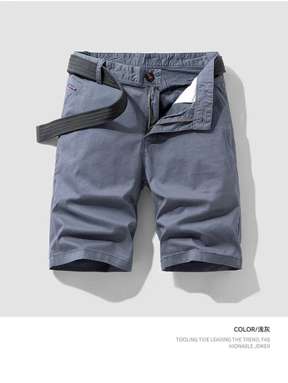Men Summer Five Points Pants Male Trendy Loose Casual Daily Short Simple Fashion Versatile Solid Color Straight Leg Cargo Shorts