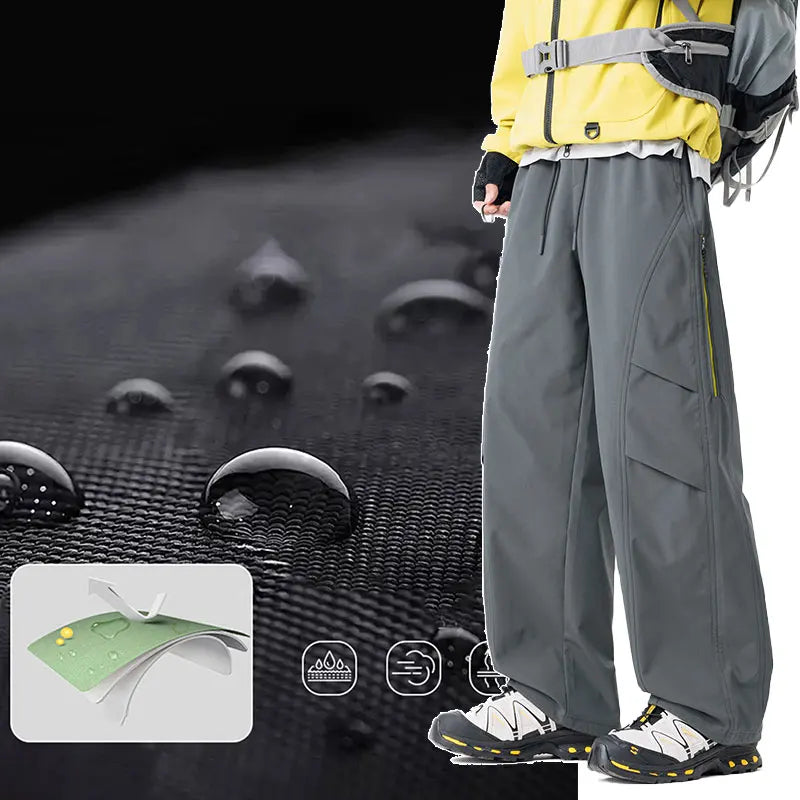 Outdoor Hiking Pants Male Waterproof Windproof Climbing Paratrooper Trousers Autumn Wear-Resistant Camping Cycling Cargo Pants