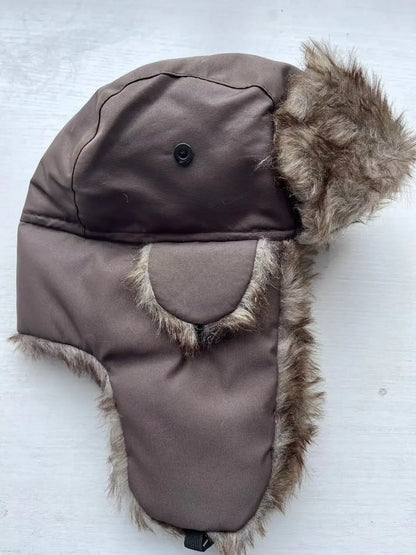 Russian Warm Earflap Hat: Men's Winter Waterproof Ski Cap, Aviator Trooper Style