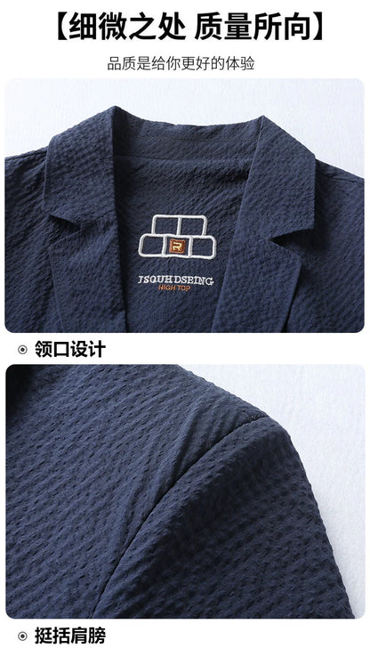 Summer new style suit jacket - Men's fashionable lightweight breathable quick-drying coat with sun protection fabric