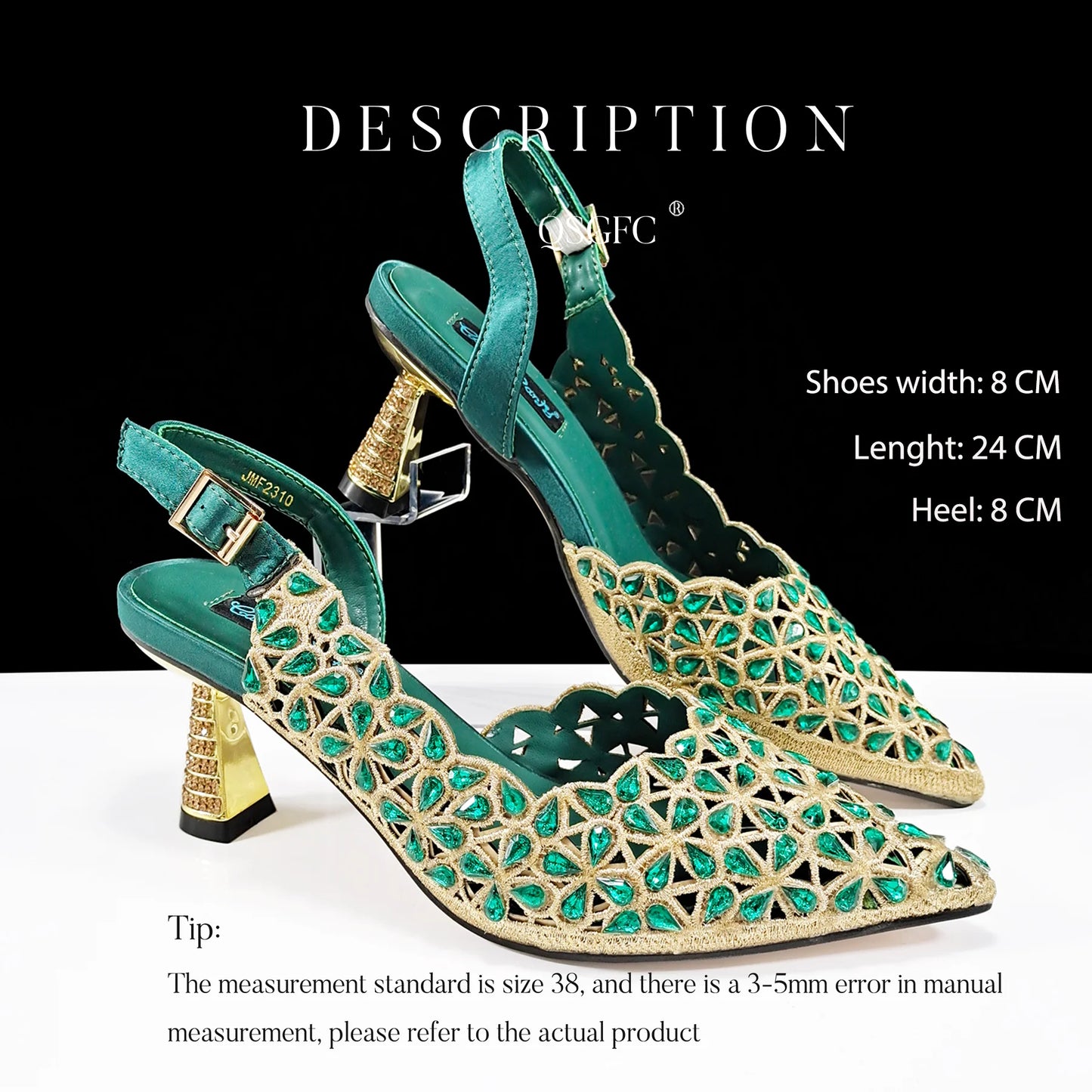 Fashion Design Heart Shape Three-Dimensional Hard Bag and Sexy Stiletto Shoes Shiny Rhinestones