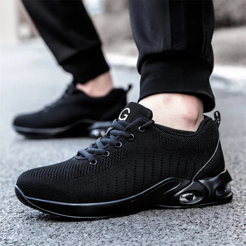 35-50 Air Cushion Working Shoes For Men Anti-Smashing Steel Toe Puncture Proof Construction Safety Shoes Sneakers Male Footwear
