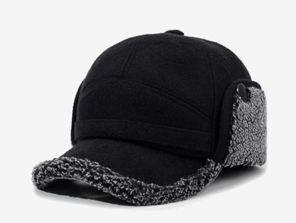 Autumn and Winter New Warm Lei Feng Hat Men's Father Outdoor Leisure Thickened in The Elderly Fleece Hat Baseball Cap Ear Cap