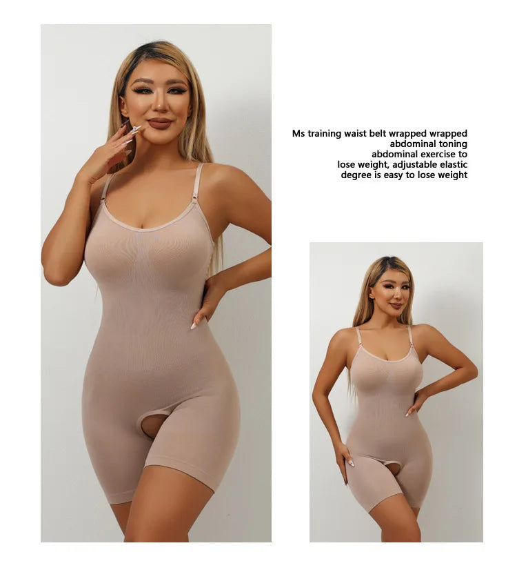 Bodysuit Shapewear Women Tummy Control Full Body Shaper Seamless Open Crotch Shorts Waist Trainer Butt Lifter Slimming Underwear