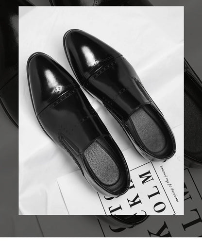 Big Size Dress Shoes for Men Solid Color Summer Autumn Fashion Business Casual Shoes Male British Style Cow Leather Shoe Man