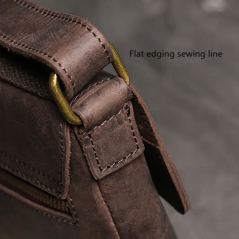 High Quality Messenger Bag For Men Genuine Leather Crossbody Bag Male Easy Travel Shoulder Bag for Tablet Men's Leather Handbag