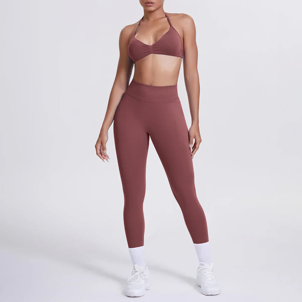 Women 2pcs Patchwork Sport Yoga Suit Training Sleeveless Sport Gym Tops Tummy Control Slimming Booty Leggings Yoga Suit Sports