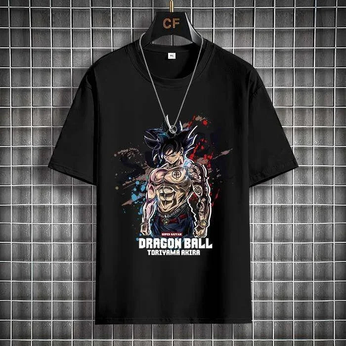 2026 Summer Dragon Ball Z Summer Trendy Short Sleeve Loose Fit T-Shirt Collaborative Release Bird Mountain Memorial Anime Goku