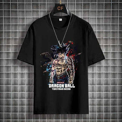 2026 Summer Dragon Ball Z Summer Trendy Short Sleeve Loose Fit T-Shirt Collaborative Release Bird Mountain Memorial Anime Goku